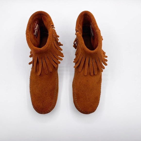 NWOB Minnetonka Suede Bootie Moccasins - Picture 4 of 10